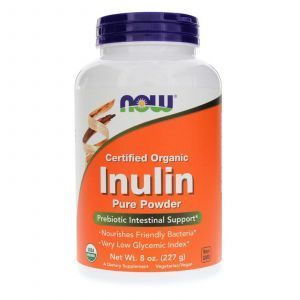 Inuliin Organic, Inuliin, Now Foods, pulber, 227 g