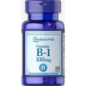 Витамин В1, Vitamin B-1, Puritan's Pride, 100 мг, 100 таблеток
