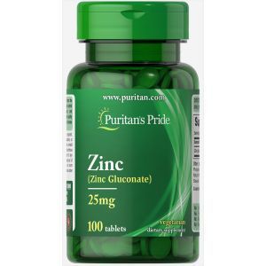 Цинк, Zinc 25 mg, Puritan's Pride, 25 мг, 100 капсул 