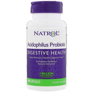 Пробиотики, Acidophilus Probiotic, Natrol, 100 капсул