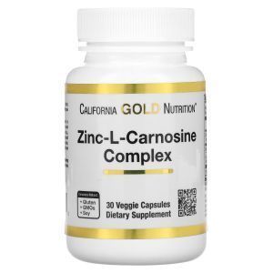 Цинк-L-Карнозин, комплекс, Zinc-L-Carnosine Complex, California Gold Nutrition, 30 капсул