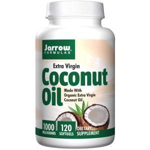 Кокосовое масло, Coconut Oil, Jarrow Formulas, 1000 мг, 120 капсул