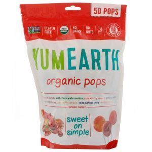 Erineva puuviljamaitsega kommid, Pops, YumEarth, mahe, 50 tk, 310 g