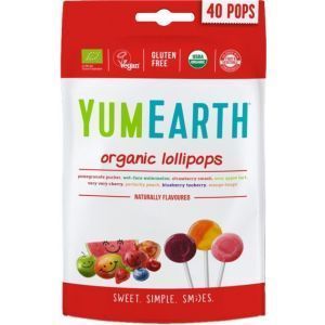Леденцы, Organic Pops, YumEarth, органические, ассорти, 40 леденцов, 240г

