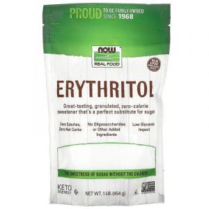 Эритритол (сахарозаменитель),  Erythritol, Now Foods, Real Food, 454 г