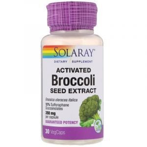 Брокколи, активированный экстракт семян, Broccoli, Solaray, 30 вегетарианских капсул 