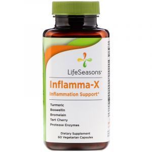 Поддержка при воспалении, Inflamma-X, LifeSeasons, 60 вегетарианских капсул