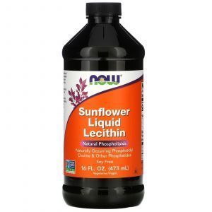 Лецитин подсолнечный, Lecithin, Now Foods, жидкий,  473 мл
