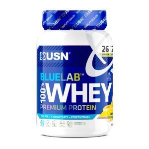 Cывороточный протеин, Blue Lab 100% Whey Premium Protein, USN, премиум-класса, вкус банана, 908 г