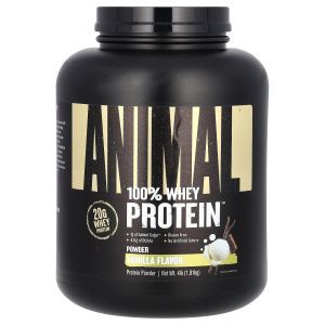Сывороточный протеин, 100% Whey Protein Powder, Animal, вкус ванили, 1.81 кг
