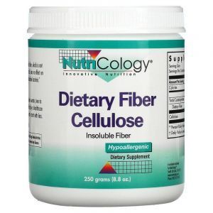 Волокно натуральное целлюлозы, Dietary Fiber Cellulose, Nutricology, порошок, 250 г