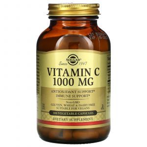 Витамин С, Vitamin C, Solgar, 1000 мг, 100 капсул