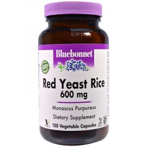Красный дрожжевой рис, Red Yeast Rice, Bluebonnet Nutrition, 600 мг, 120 капсул (Default)