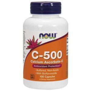 Витамин С и аскорбат кальция, C-500 Calcium Ascorbate-C, Now Foods, 100 капсул