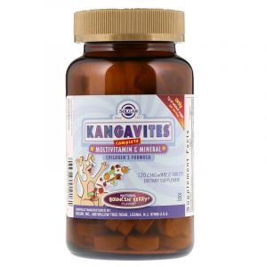 Витамины для детей, Kangavites, Solgar, кангавитс, ягоды, 120 таблеток (Default)