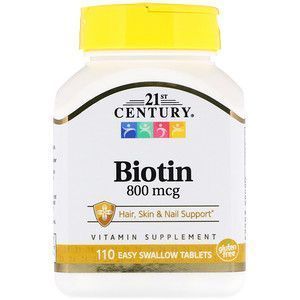 Biotiin, biotiin, 21. sajand, 800 mcg, 110 tabletti