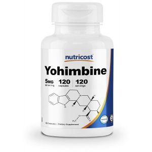 Йохимбин, Yohimbine HCl, Nutricost, 5 мг, 120 капсул