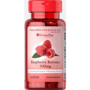 Малиновые кетоны,  Raspberry Ketones, Puritan's Pride, 500 мг, 60 гелиевых капсул