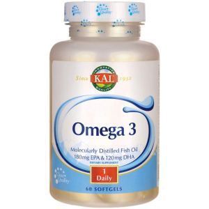 Omega-3, Omega 3 kala 180/120, Kal, 1000 mg, 60 pehmet geeli