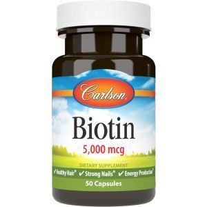 Биотин, Biotin, Carlson Labs, 5 мг, 50 капсул