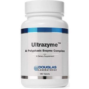 Ферментный комплекс, Ultrazyme (A Polyphasic Enzyme Complex), Douglas Laboratories, 180 таблеток