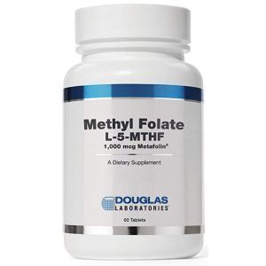 Метилфолат, Methyl Folate (L-5-MTHF), Douglas Laboratories, 1000 мкг, 60 таблеток