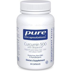 Куркумин с Bioperine®, Curcumin with Bioperine® , Pure Encapsulations, 500 мг, 60 капсул