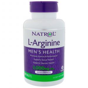 Аргинин, L-Arginine, Natrol, 3000 мг, 90 таблеток