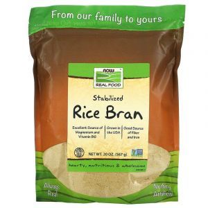 Рисовые отруби, Rice Bran, Now Foods, Real Food, 567 г