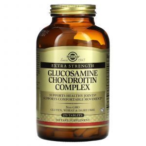 Ekstra tugevusega glükoosamiini kondroitiini luu- ja liigesekompleks, glükoosamiini kondroitiin, Solgar, 270 tabletti