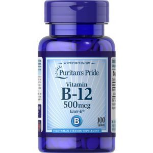 Витамин В-12, Vitamin B-12, Puritan's Pride, 500 мг, 100 таблеток 