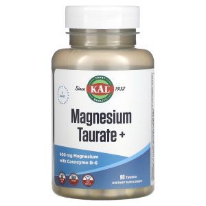 Таурат магния +, Magnesium Taurate+, 400 мг, 90 таб