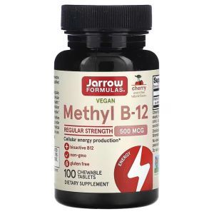 Vitamiin B12, metüül B-12, Jarrow valemid, 500 mcg, 100 pastilli