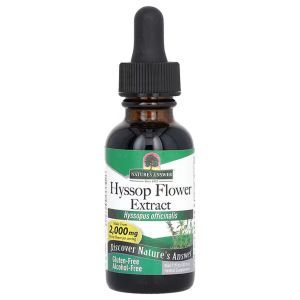 Иссоп, экстракт цветков, Hyssop Flower Extract, Nature's Answer, без спирта, 2000 мг, 30 мл