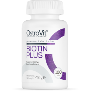 Биотин Плюс, Biotin Plus, OstroVit, 100 таблеток
