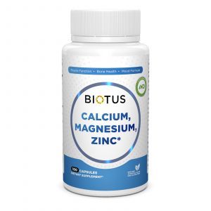 Kaltsium Magneesium Tsink Vitamiin D3 Biotus 100 kapslit