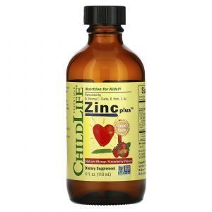 Zinc Plus, looduslik mango maasika maitse, Zinc Plus, ChildLife, 118 ml