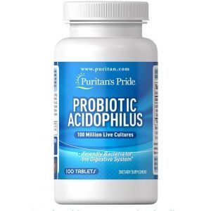 Пробиотик ацидофилус, Probiotic Acidophilus, Puritan's Pride, 100 таблеток