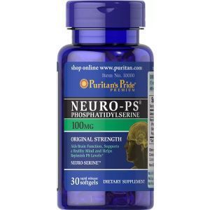 Фосфатидилсерин, Neuro-PS, Puritan's Pride, 100 мг, 30 гелевых капсул
