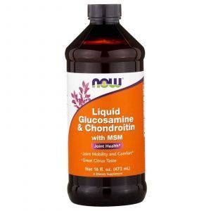 Глюкозамин хондроитин, Glucosamine & Chondroitin, MSM, Now Foods, жидкий, 473 