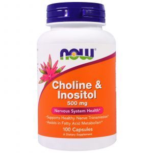 Холин и Инозитол, Choline Inositol, Now Foods, 500 мг, 100 ка