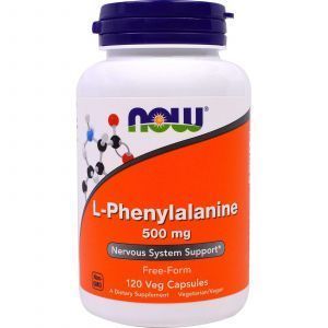 Фенилаланин, L-Phenylalanine, Now Foods, 500 мг, 120 кап
