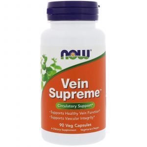 Поддержка для вен, Vein Supreme, Now Foods, 90 капс