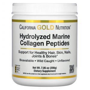 Hüdrolüüsitud merekollageeni peptiidid, California Gold Nutrition, 200 g