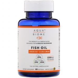 Рыбий жир + Мерива куркумин, Fish Oil + Meriva Curcumin, Enzymedica, 60 гелевых капсул