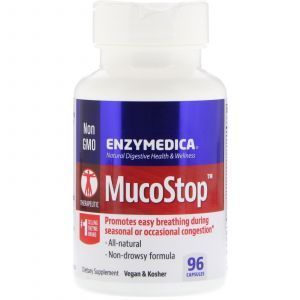 Ферменты (протеолитические), MucoStop, Enzymedica, 96 капсул