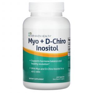 Myo Inositol + D-Chiro Inositol, Fairhaven Health, 120 kapslit