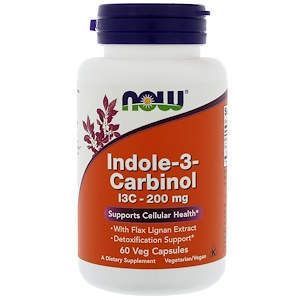 Индол 3 Карбинол, Indole-3-Carbinol, Now Foods, 200 мг, 60 капсул