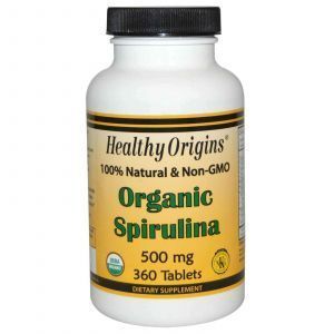 Spirulina, tervislik päritolu, orgaaniline, 500 mg, 360 tabletti.