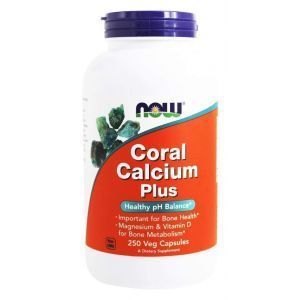 Коралловый кальций, плюс, Coral Calcium, Now Foods, 250 ка